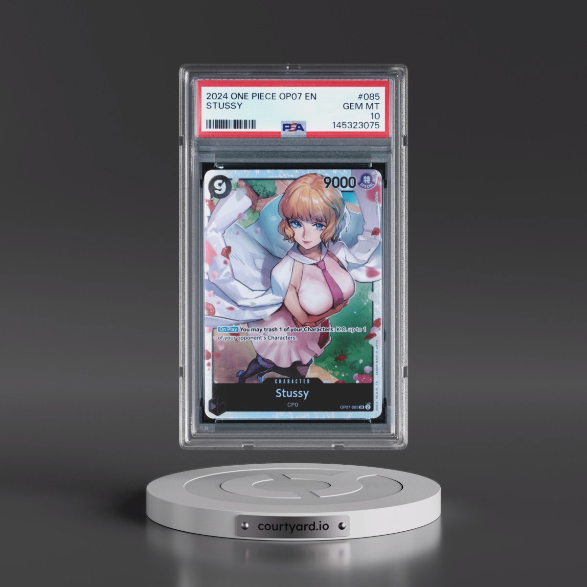 2024 One Piece OP07-500 Years in the Future Stussy #085 PSA 10
