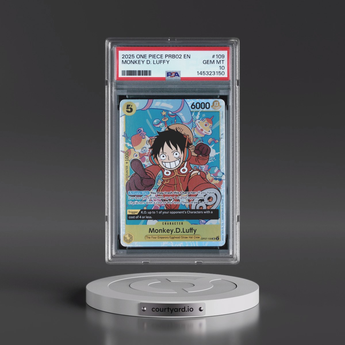 2025 One Piece PRB02-Premium Booster -One Piece Card the Best- Vol.2 #109 Monkey D. Luffy (PSA 10 GEM MINT)