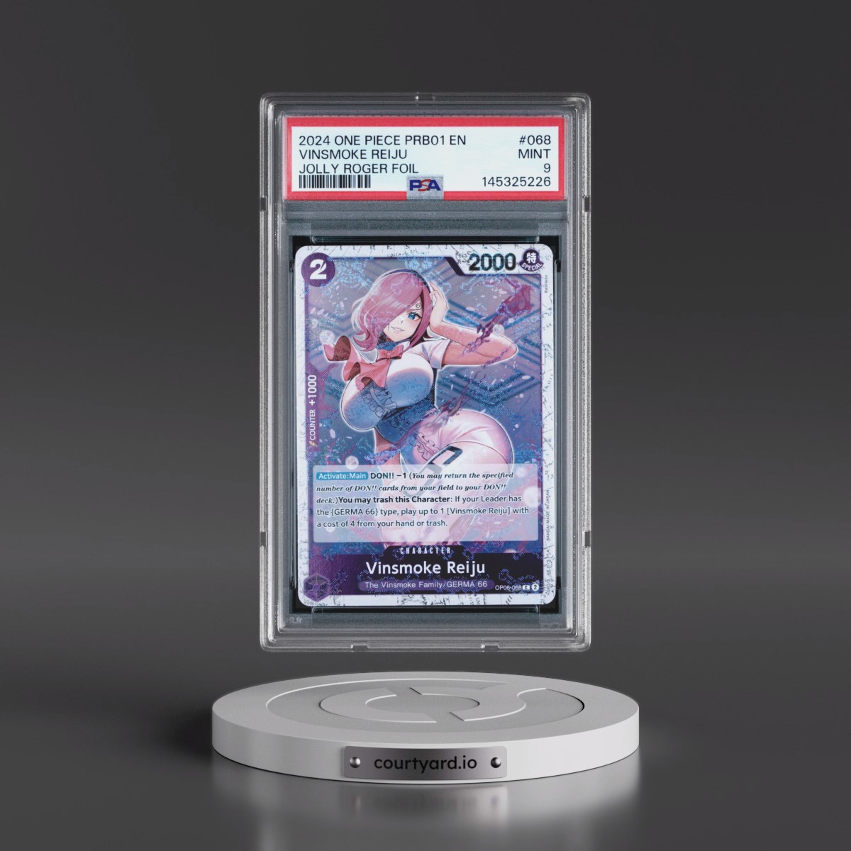 2024 One Piece PRB01-Premium Booster -One Piece Card the Best #068 Vinsmoke Reiju - Jolly Roger Foil (PSA 9 MINT)