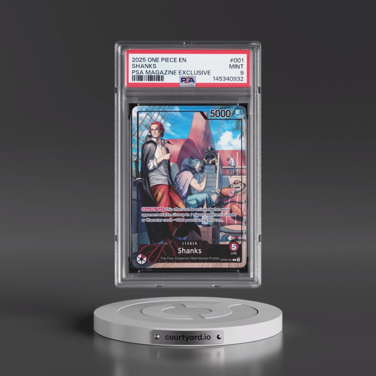 2025 One Piece Promos Shanks - PSA Magazine Exclusive #001 PSA 9