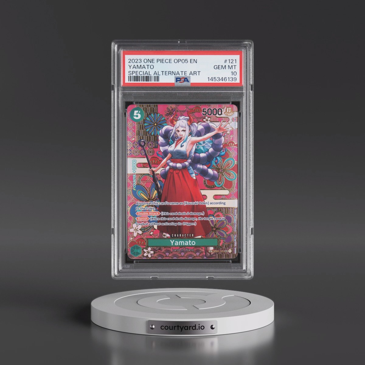 2023 One Piece OP05-Awakening of the New Era #121 Yamato - Special Alternate Art (PSA 10 GEM MINT)