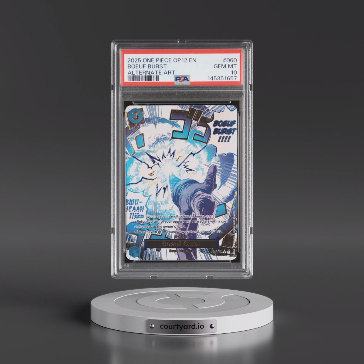 2025 One Piece OP12-Legacy of the Master #060 Boeuf Burst - Alternate Art (PSA 10 GEM MINT)
