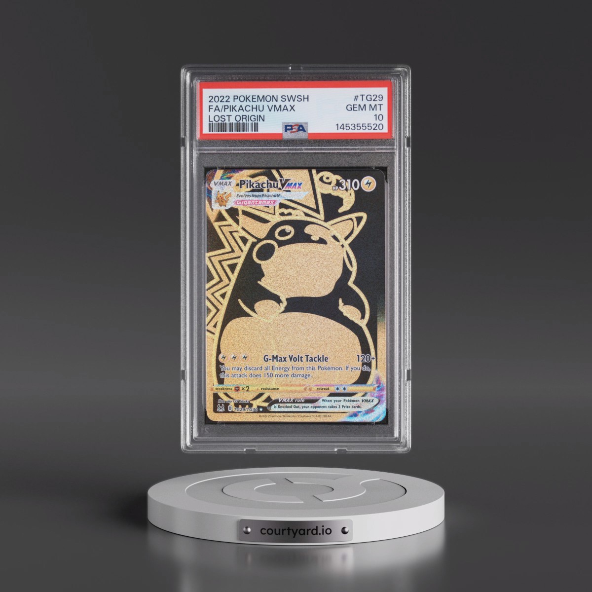 2022 Pokémon Sword & Shield Lost Origin #TG29 Pikachu Vmax - Full Art (PSA 10 GEM MINT)