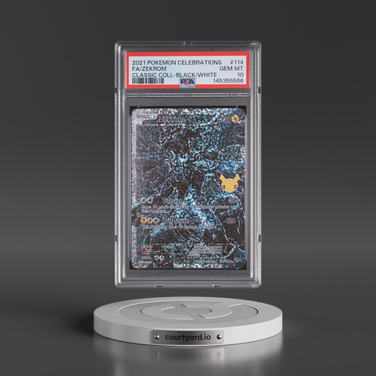 2021 Pokémon Celebrations Classic Collection #114 Zekrom - Full Art (PSA 10 GEM MINT)