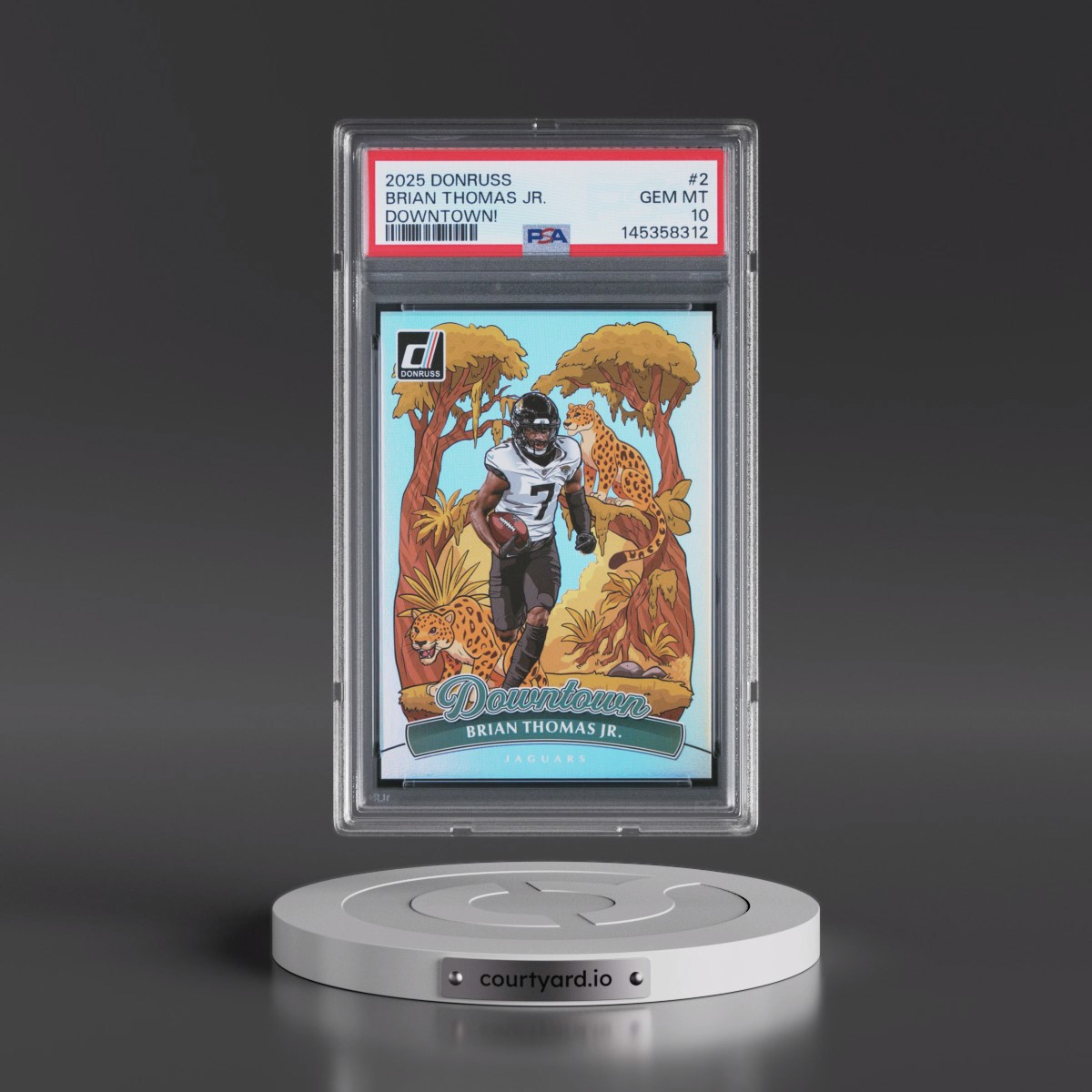 2025 Panini Donruss Downtown Brian Thomas Jr. #2 PSA 10