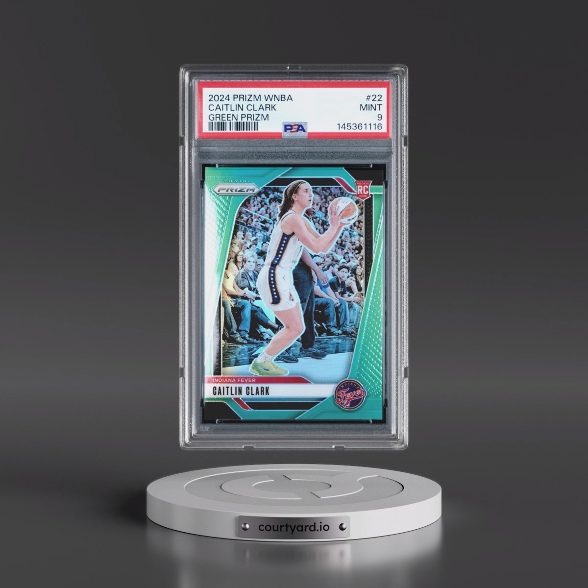 2024 Panini Prizm WNBA #22 Caitlin Clark - Green Prizm (PSA 9 MINT)