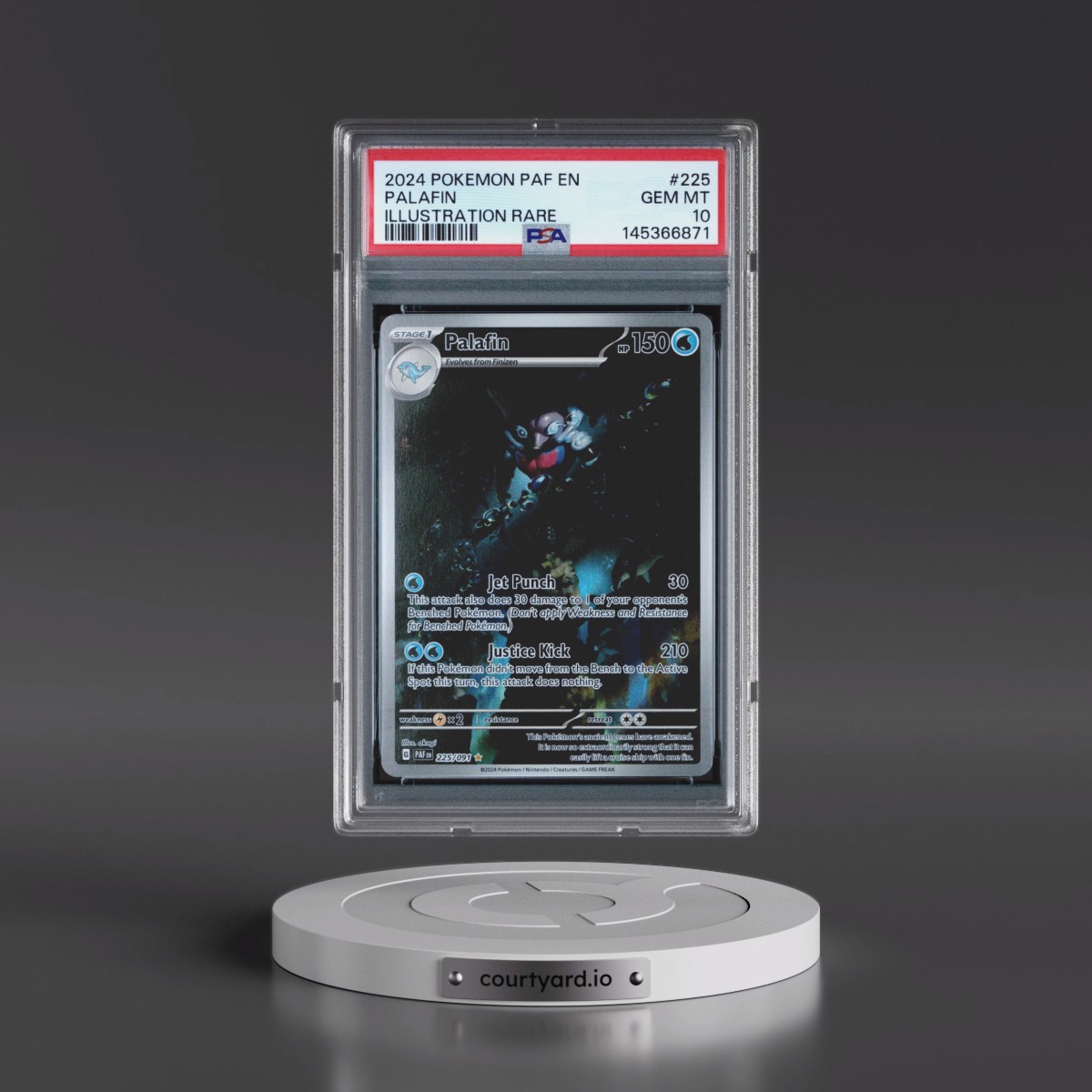 2024 Pokémon Paf EN-Paldean Fates #225 Palafin - Illustration Rare (PSA 10 GEM MINT)