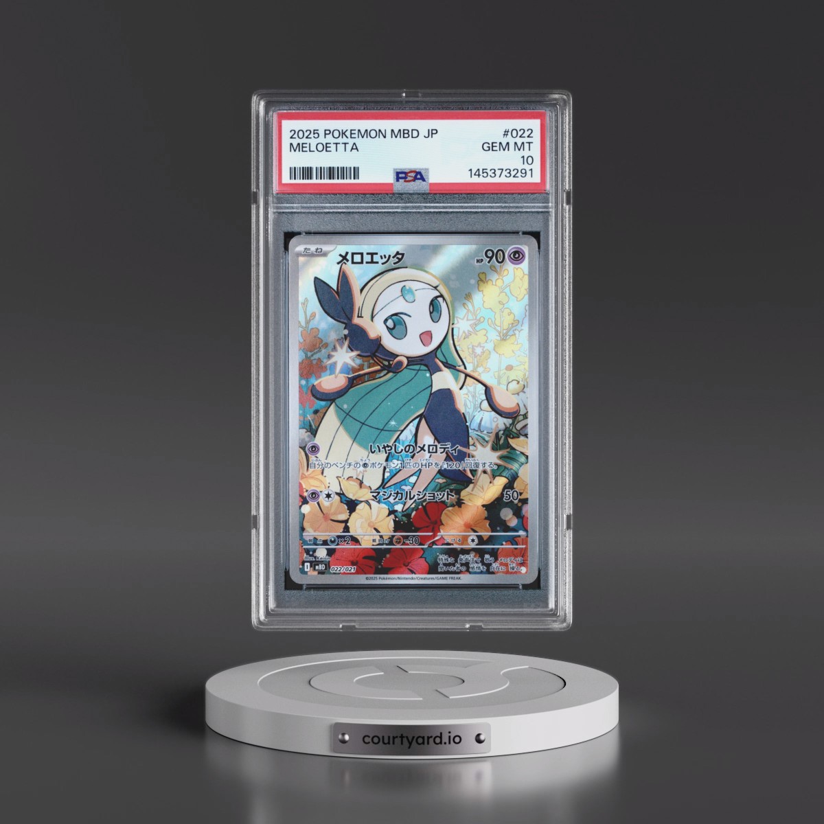 2025 Pokémon Mbd-Mega Starter Set Mega Diancie EX #022 Meloetta (PSA 10 GEM MINT)