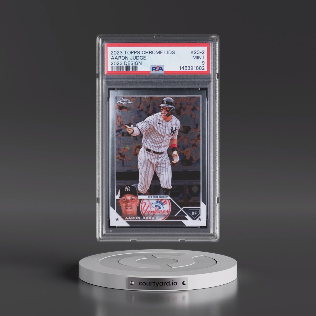 2023 Topps Chrome Lids 2023 Design #23-2 Aaron Judge (PSA 9 MINT)