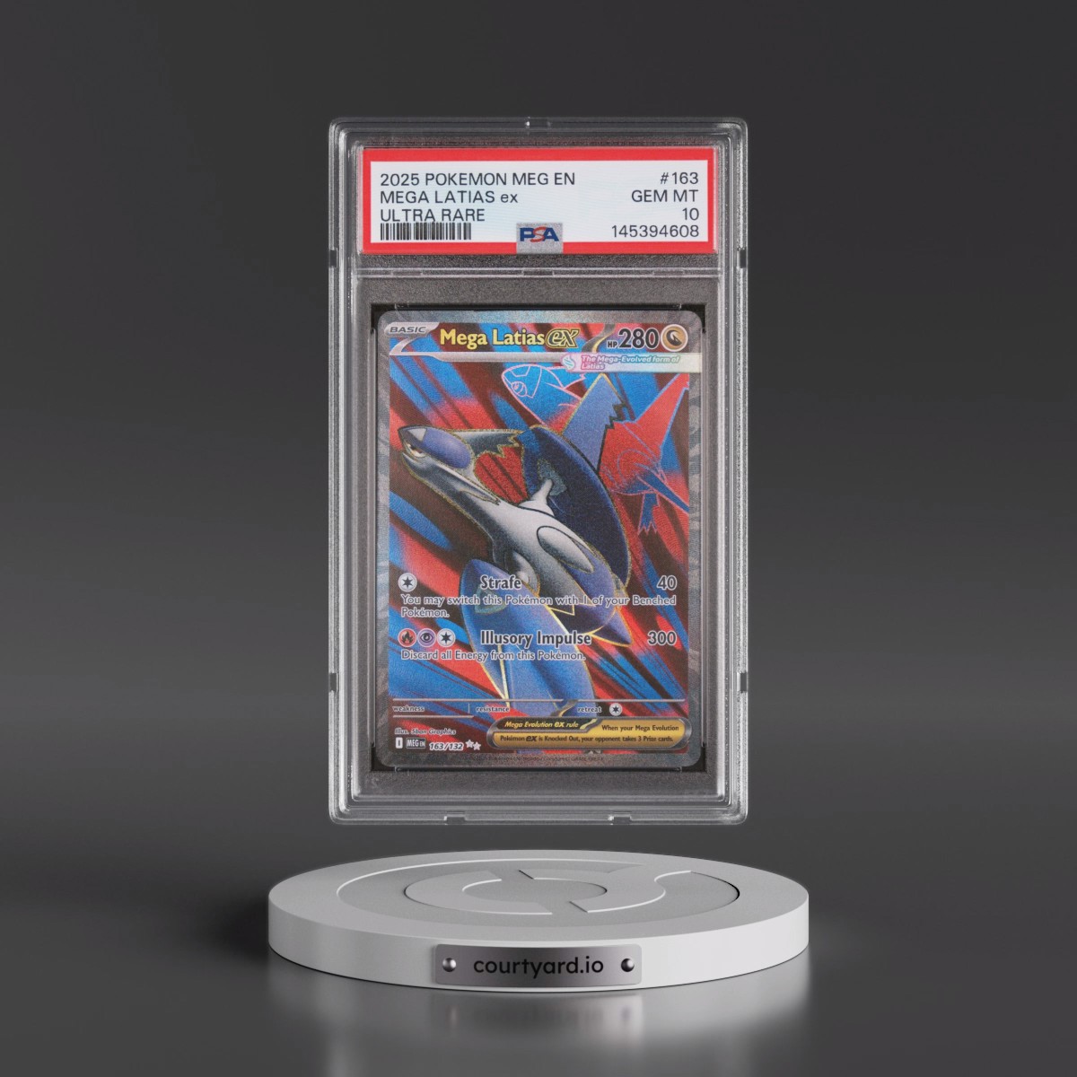 2025 Pokémon Meg EN-Mega Evolution #163 Mega Latias EX - Holo Ultra Rare (PSA 10 GEM MINT)