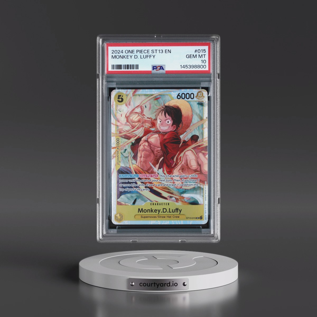 2024 One Piece Ultra Deck ST13-the Three Brothers #015 Monkey D. Luffy (PSA 10 GEM MINT)
