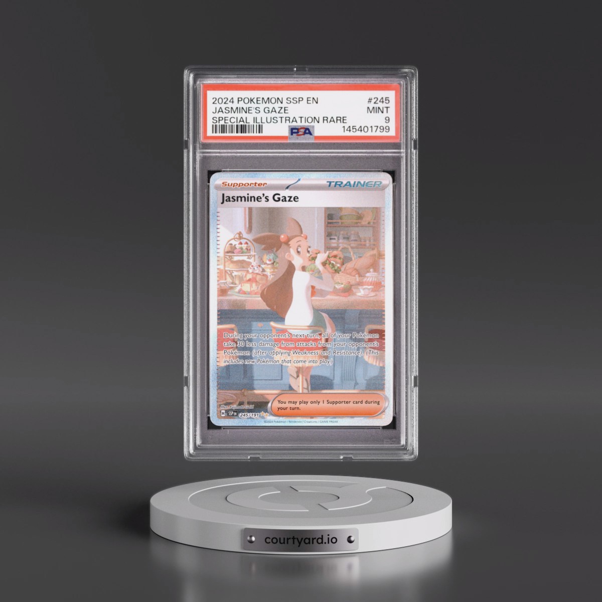 2024 Pokémon Ssp EN-Surging Sparks #245 Jasmine's Gaze - Special Illustration Rare (PSA 9 MINT)