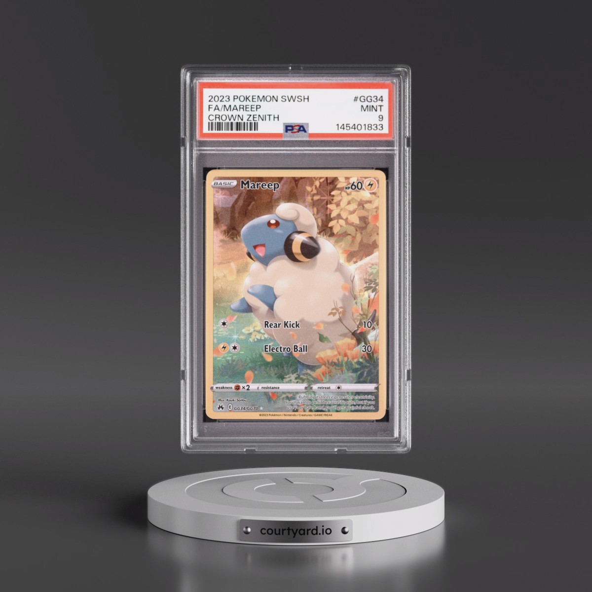 2023 Pokémon Sword and Shield Crown Zenith #GG34 Mareep - Full Art (PSA 9 MINT)