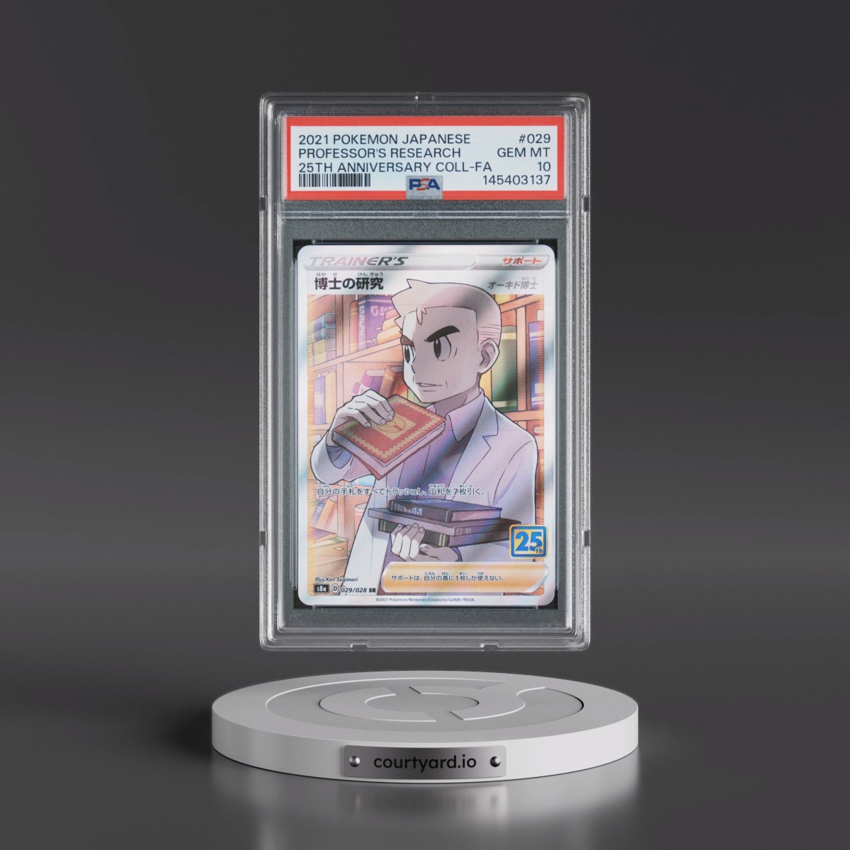 2021 Pokémon 25th Anniversary Collection #029 Professor's Research - Full Art (PSA 10 GEM MINT)