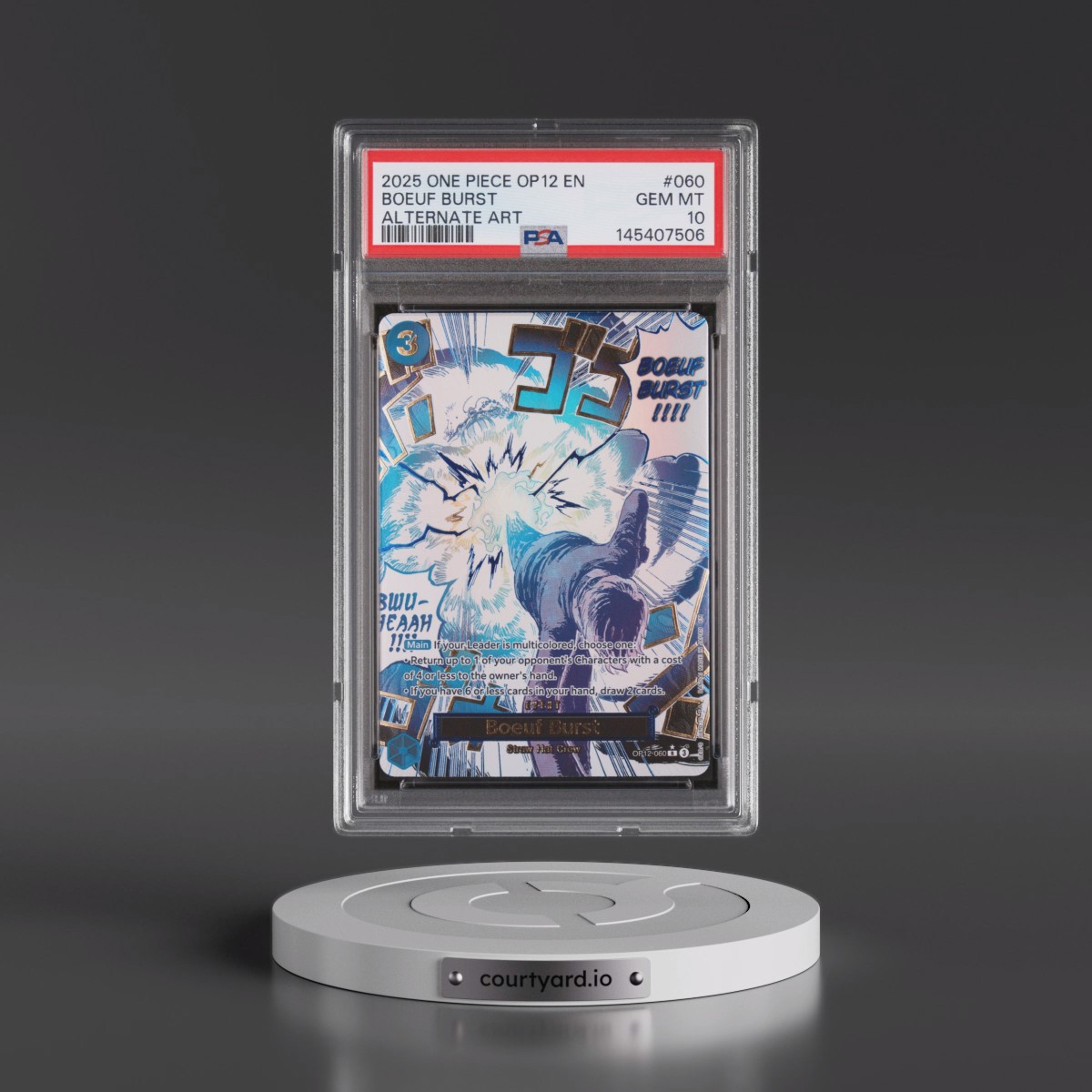 2025 One Piece OP12-Legacy of the Master #060 Boeuf Burst - Alternate Art (PSA 10 GEM MINT)