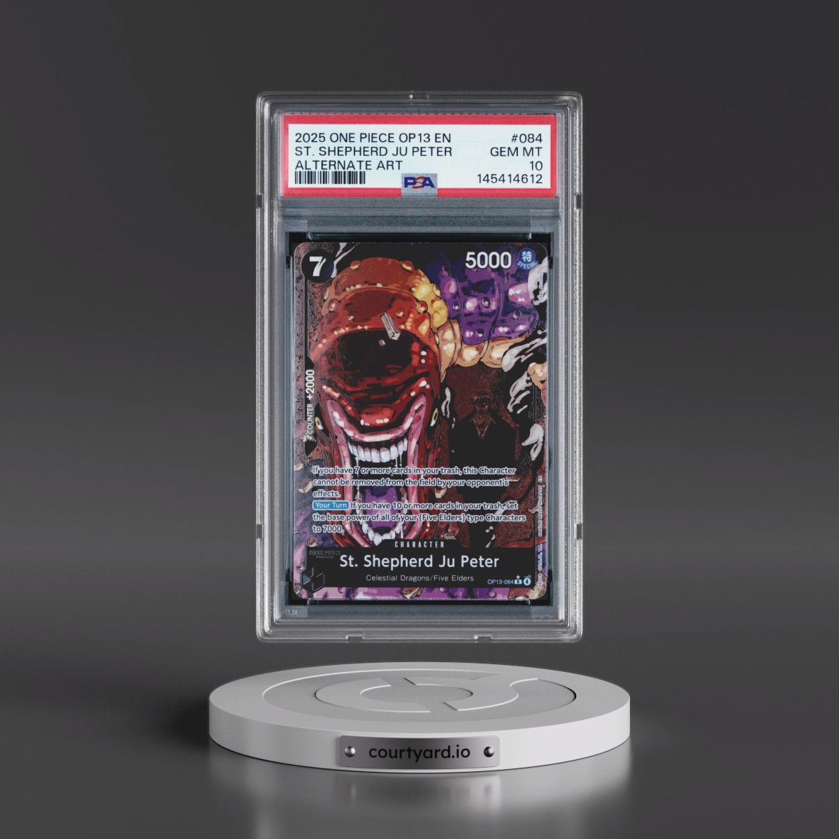 2025 One Piece OP13-Carrying on His Will #084 St. Shepherd JU Peter - Alternate Art (PSA 10 GEM MINT)