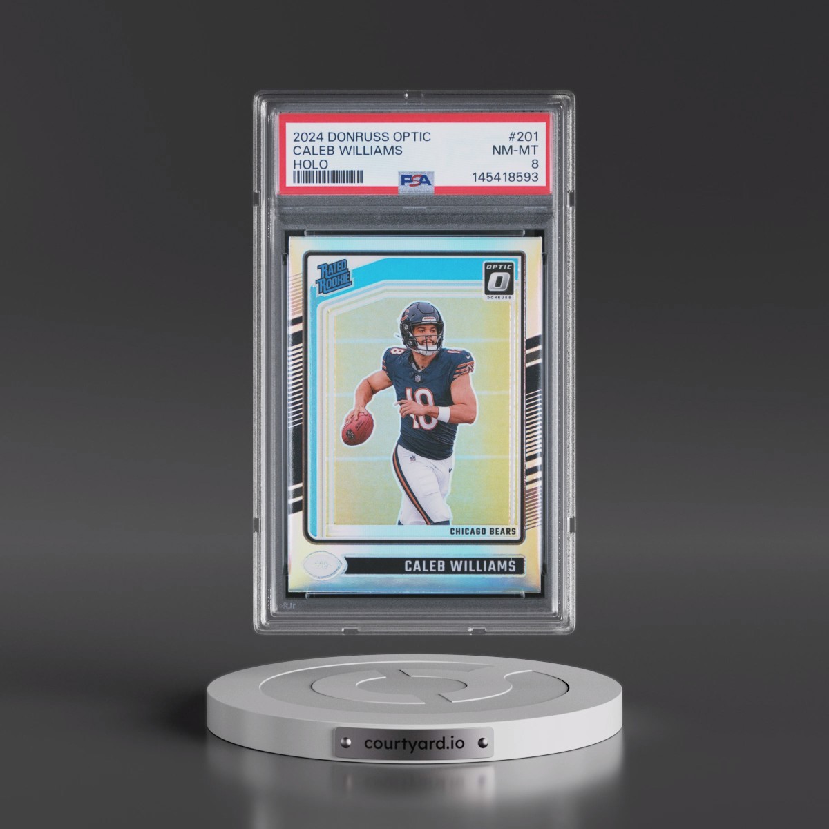 2024 Panini Donruss Optic #201 Caleb Williams - Holo (PSA 8 NM-MT)