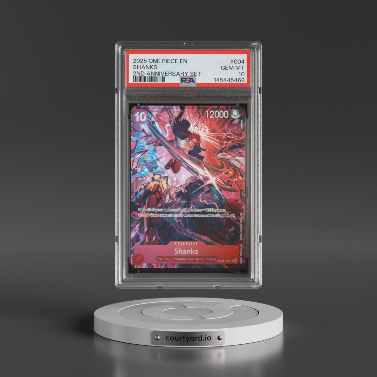 2025 One Piece English Version 2nd Anniversary Set #004 Shanks (PSA 10 GEM MINT)
