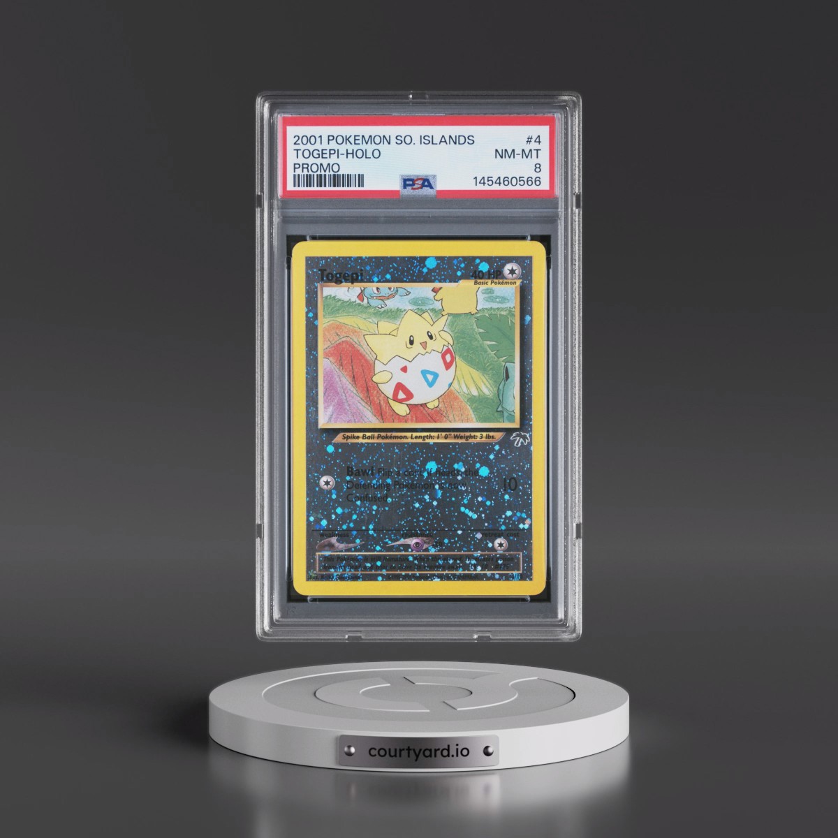 2001 Pokémon Southern Islands Promo #4 Togepi - Holo (PSA 8 NM-MT)