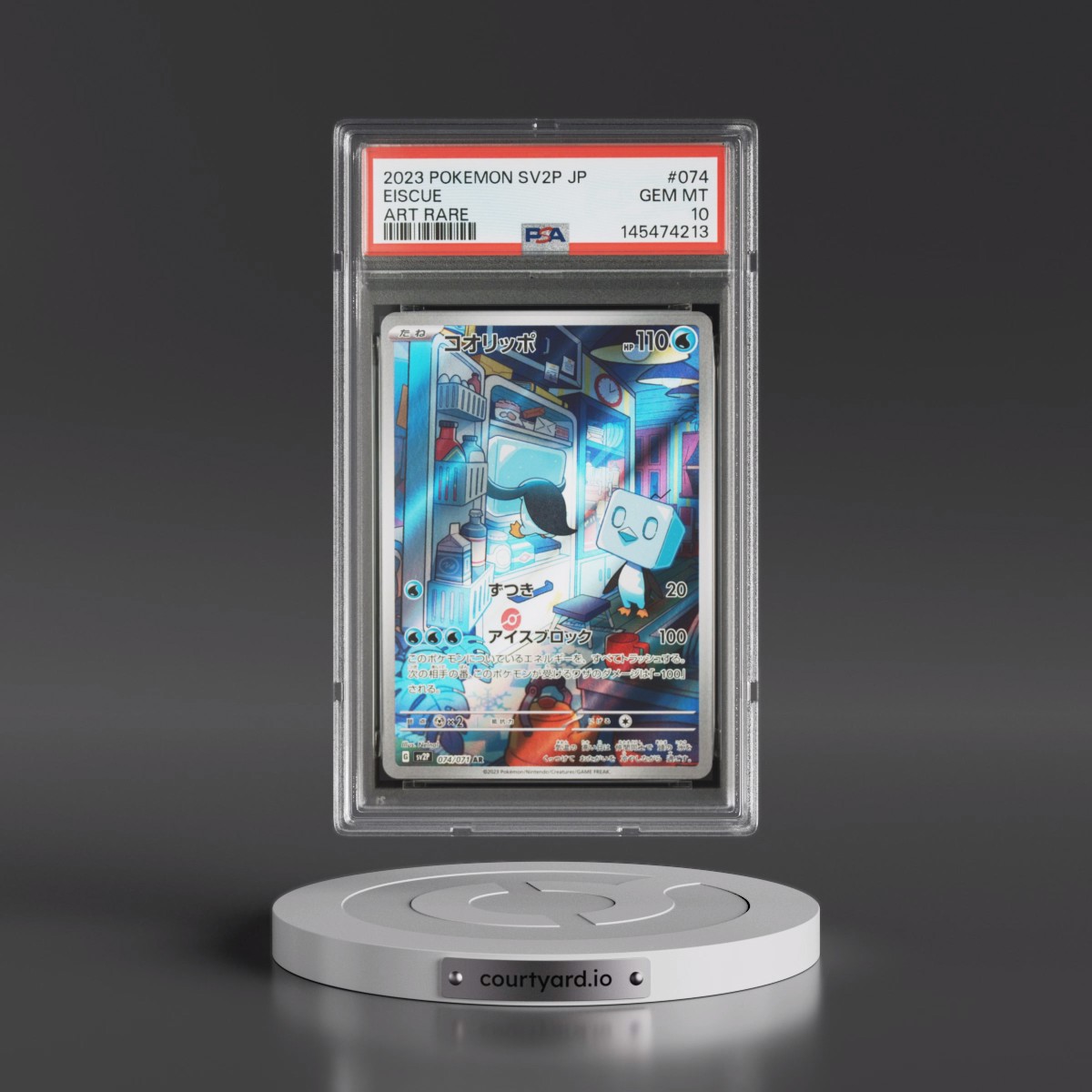 2023 Pokémon Sv2p-Snow Hazard #074 Eiscue - Art Rare (PSA 10 GEM MINT)