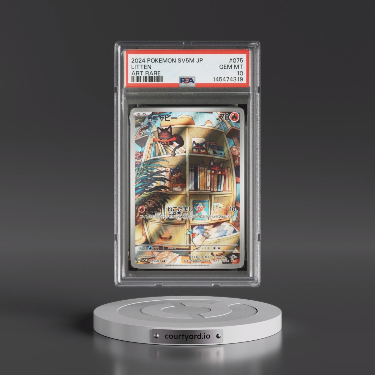 2024 Pokémon Sv5m-Cyber Judge #075 Litten - Art Rare (PSA 10 GEM MINT)