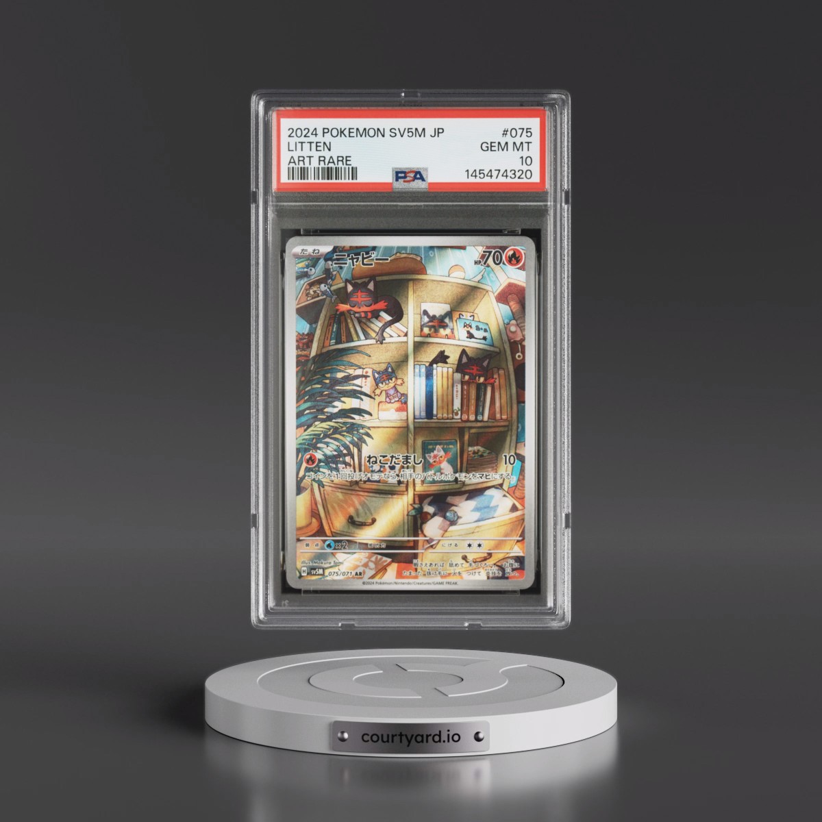 2024 Pokémon Sv5m-Cyber Judge #075 Litten - Art Rare (PSA 10 GEM MINT)