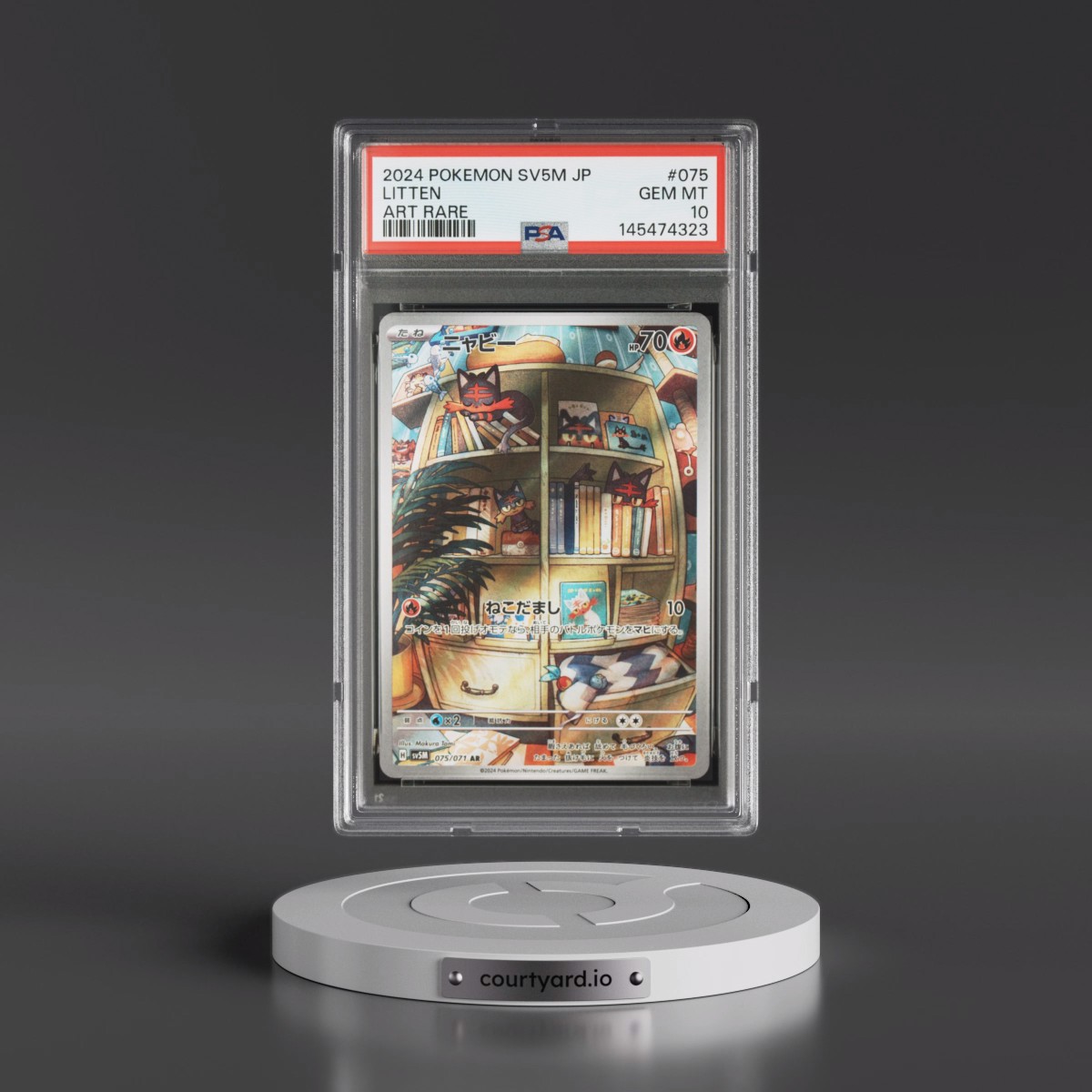 2024 Pokémon Sv5m-Cyber Judge #075 Litten - Art Rare (PSA 10 GEM MINT)