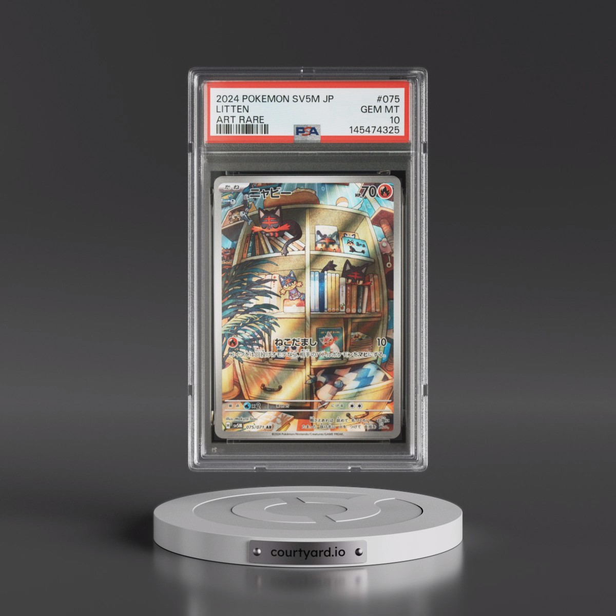 2024 Pokémon Sv5m-Cyber Judge #075 Litten - Art Rare (PSA 10 GEM MINT)