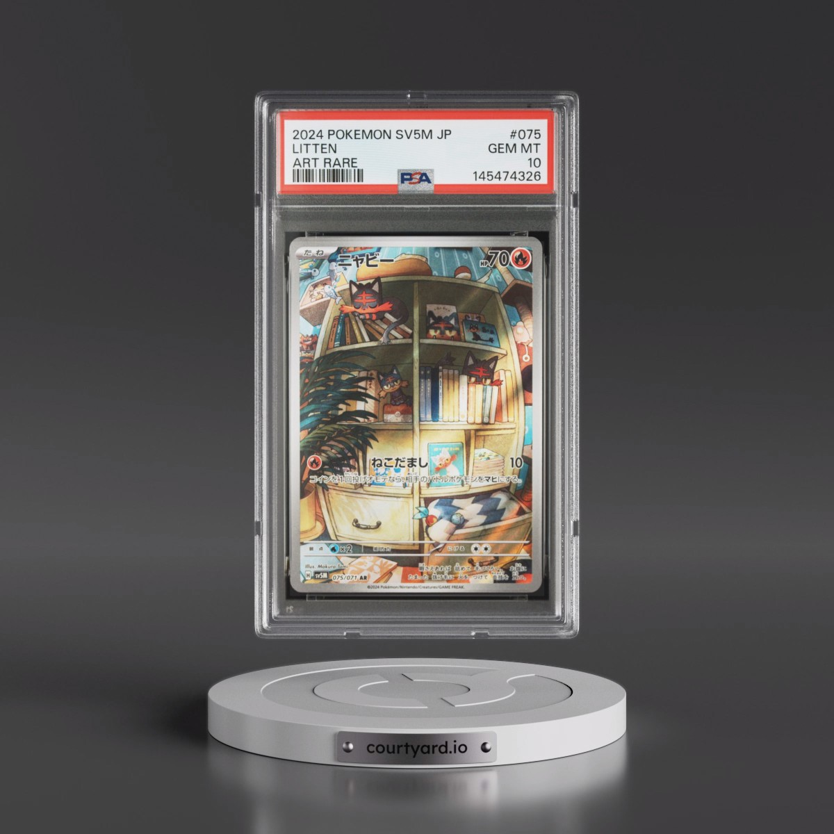 2024 Pokémon Sv5m-Cyber Judge #075 Litten - Art Rare (PSA 10 GEM MINT)