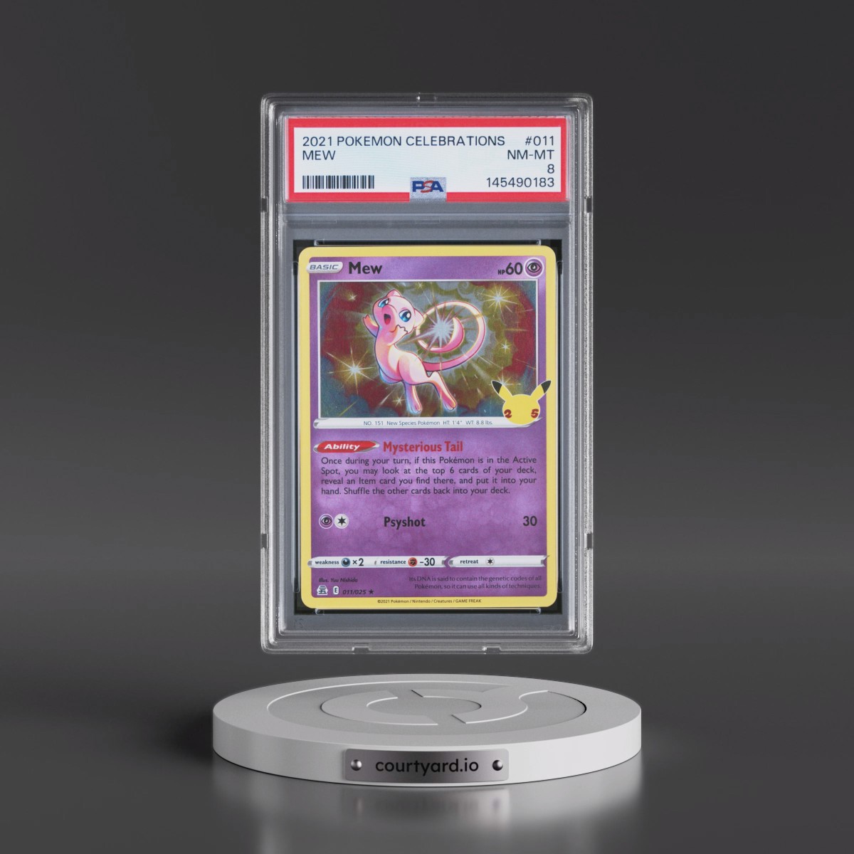 2021 Pokémon Celebrations #011 Mew (PSA 8 NM-MT)