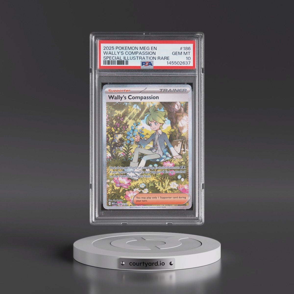 2025 Pokémon Meg EN-Mega Evolution #186 Wally's Compassion - Special Illustration Rare (PSA 10 GEM MINT)