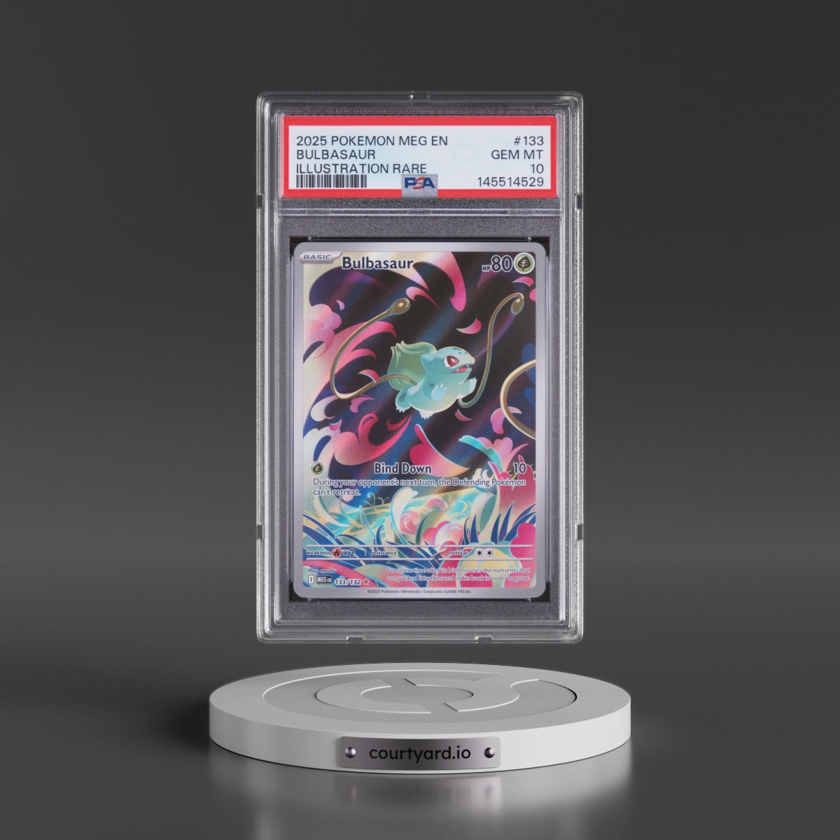 2025 Pokémon Meg EN-Mega Evolution #133 Bulbasaur - Illustration Rare (PSA 10 GEM MINT)