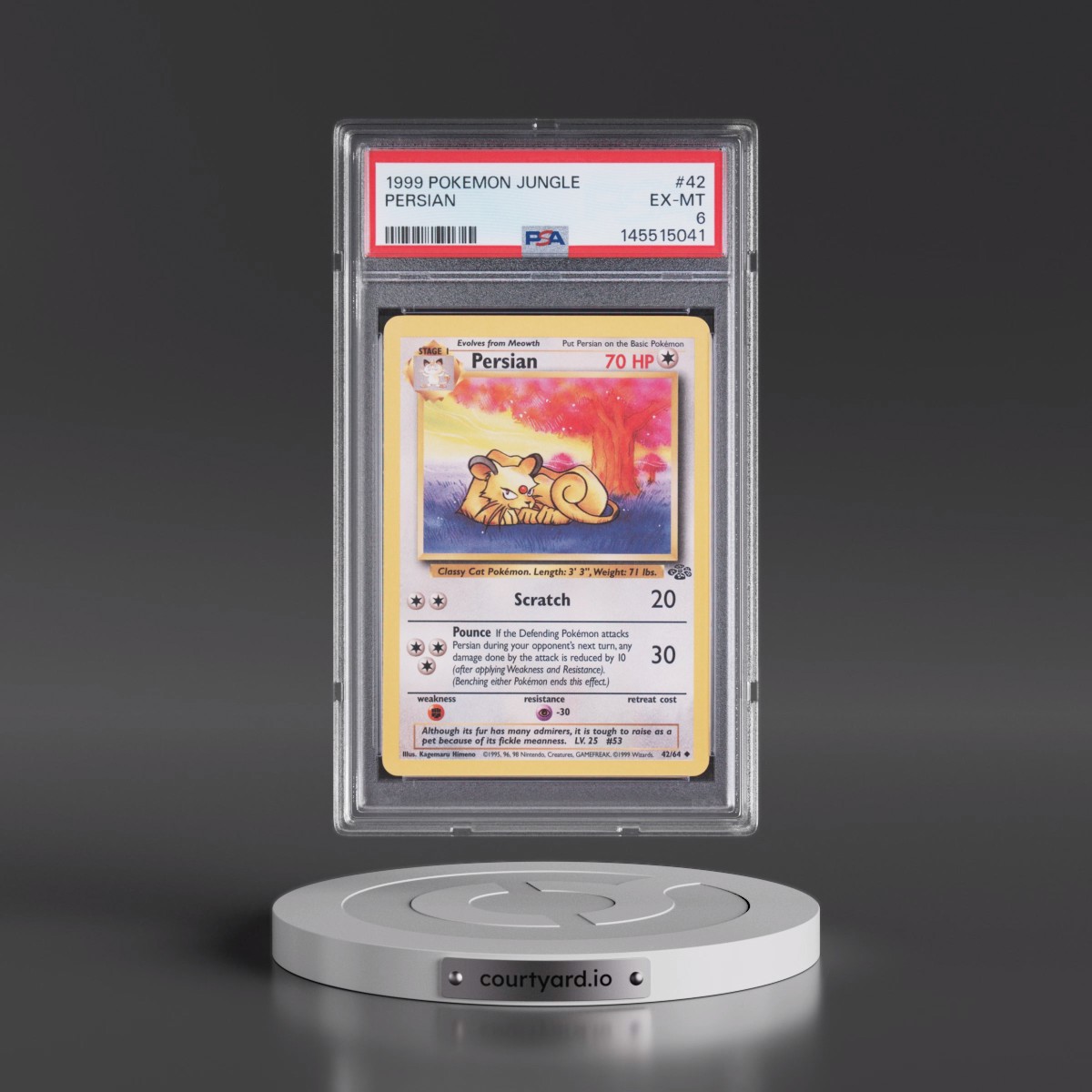 1999 Pokémon Jungle #42 Persian (PSA 6 EX-MT)
