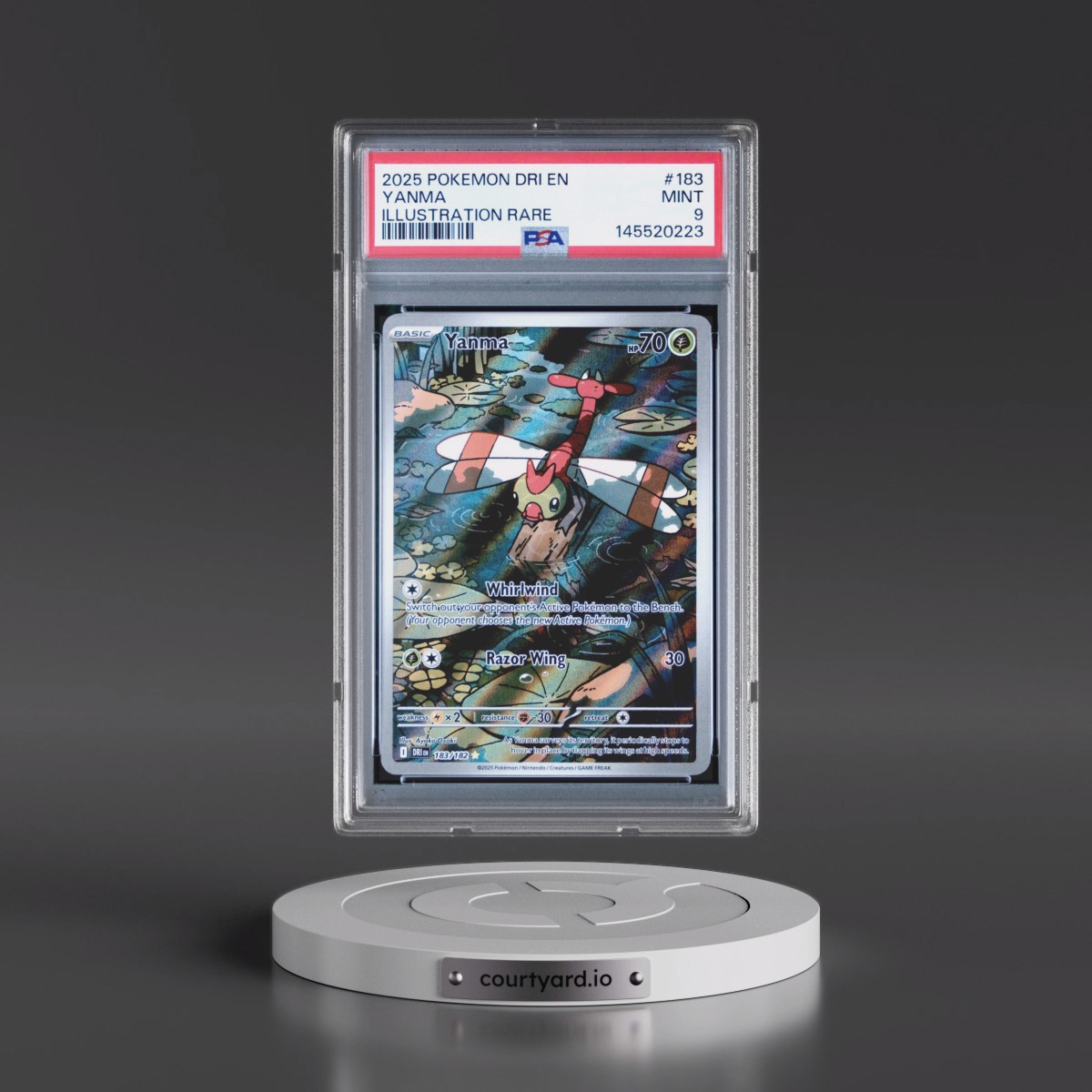 2025 Pokémon Dri EN-Destined Rivals #183 Yanma - Illustration Rare (PSA 9 MINT)