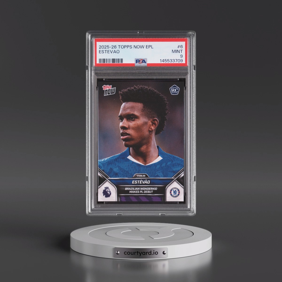 2025 Topps Now Premier League Estevao #6 PSA 9