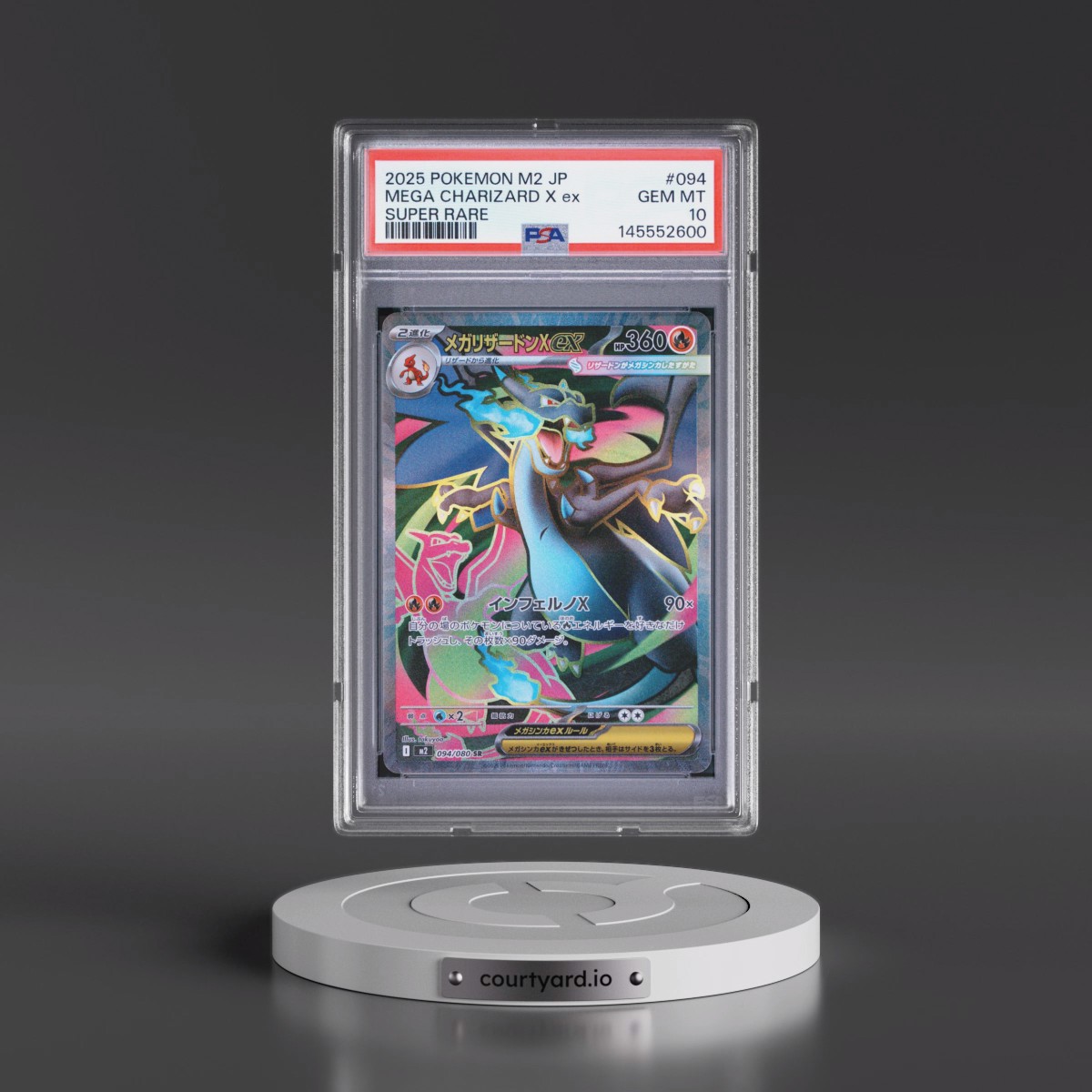 2025 Pokémon M2-Inferno X #094 Mega Charizard X EX - Holo Super Rare (PSA 10 GEM MINT)