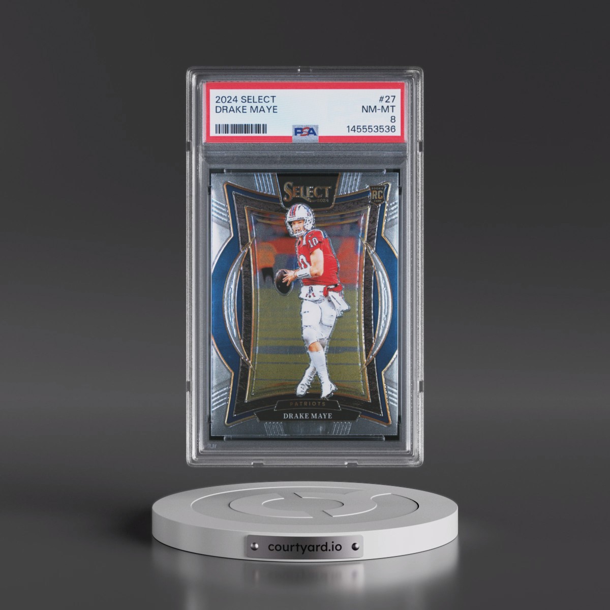 2024 Panini Select #27 Drake Maye (PSA 8 NM-MT)