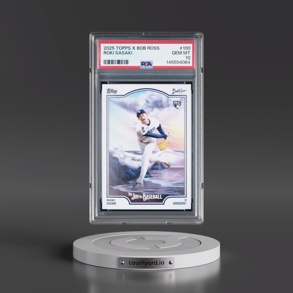2025 Topps X Bob Ross the Joy of Baseball #100 Roki Sasaki (PSA 10 GEM MINT)