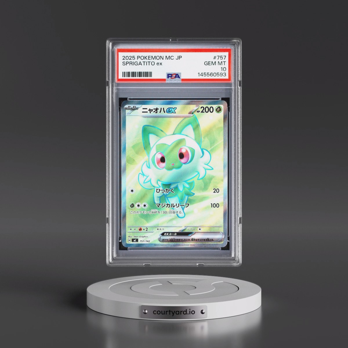 2025 Pokémon MC-Start Deck 100 Battle Collection #757 Sprigatito EX - Holo (PSA 10 GEM MINT)