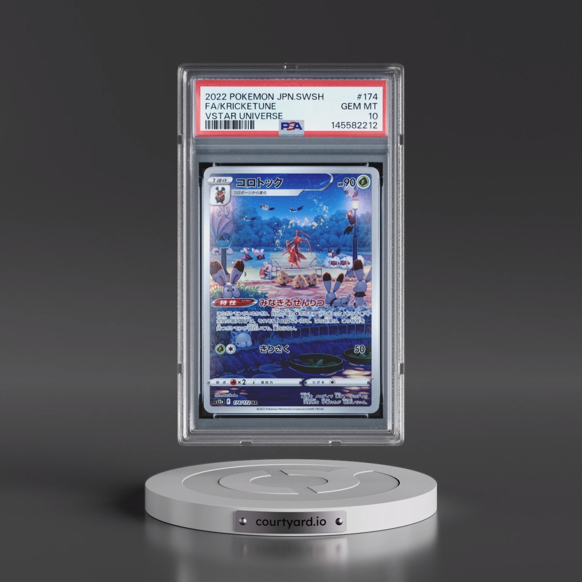 2022 Pokémon Sword & Shield Vstar Universe #174 Kricketune - Full Art (PSA 10 GEM MINT)