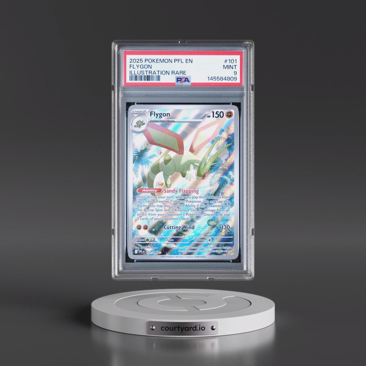2025 Pokémon Pfl EN-Phantasmal Flames #101 Flygon - Illustration Rare (PSA 9 MINT)