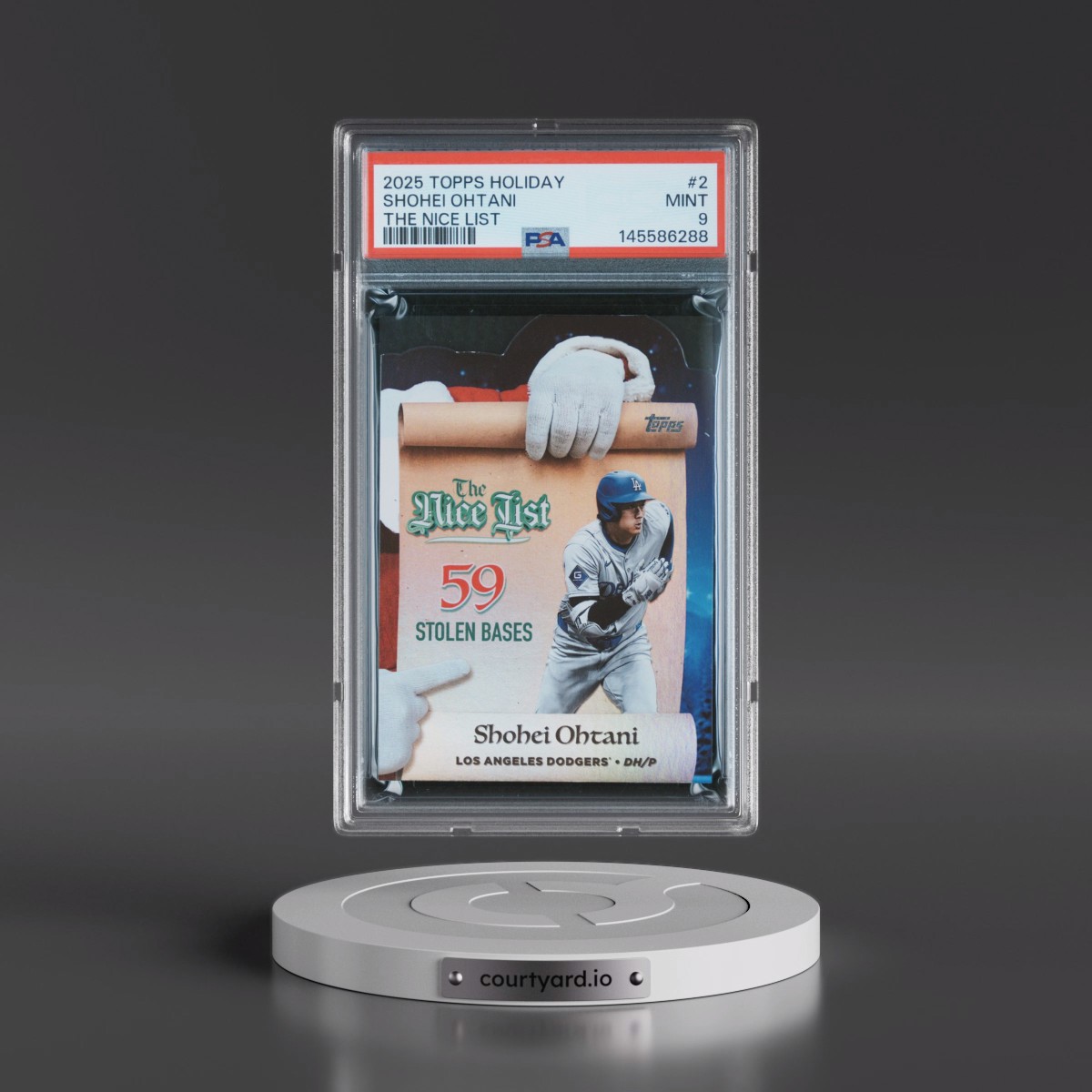 2025 Topps Holiday Making the Nice List #2 Shohei Ohtani (PSA 9 MINT)