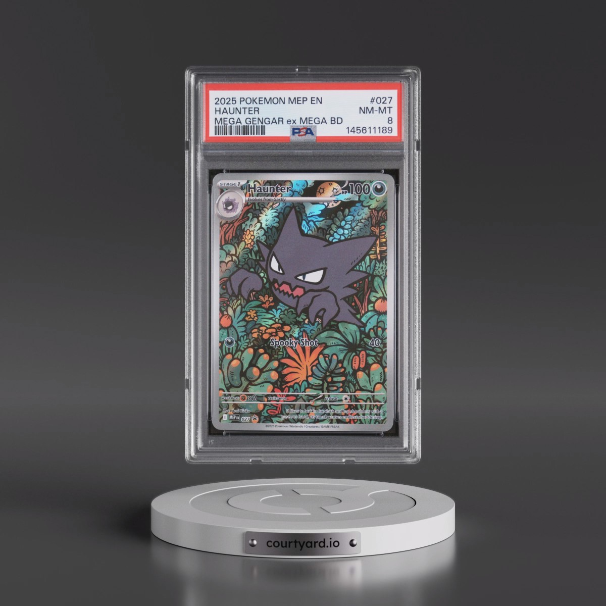 2025 Pokémon Mep EN-Me Black Star Promo #027 Haunter - Mega Gengar EX Mega Battle Deck (PSA 8 NM-MT)