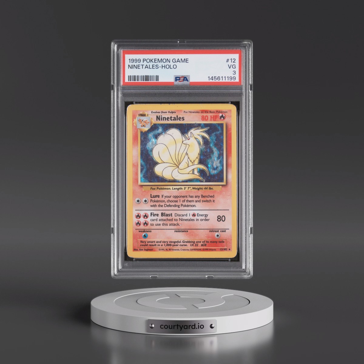 1999 Pokémon Game #12 Ninetales - Holo (PSA 3 VG)