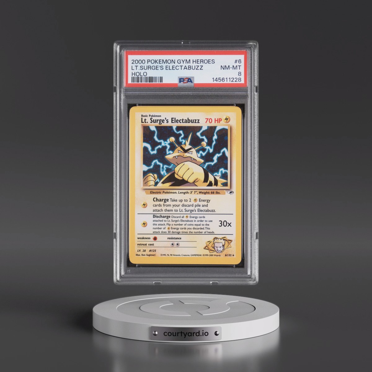 2000 Pokémon Gym Heroes #6 LT. Surge's Electabuzz - Holo (PSA 8 NM-MT)