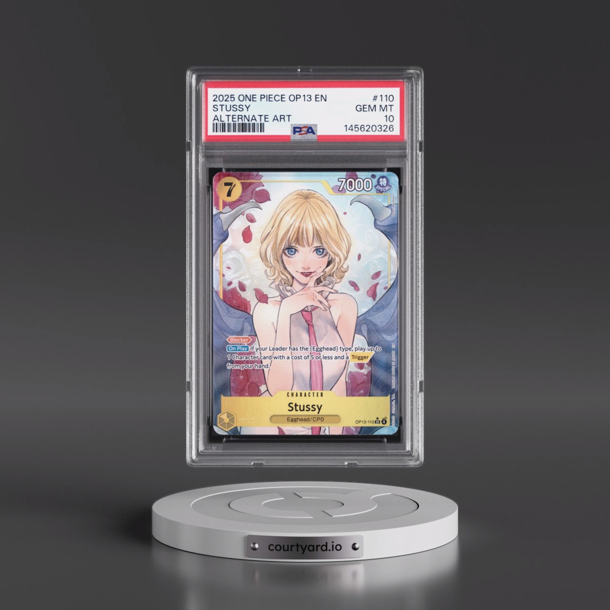 2025 One Piece OP13-Carrying on His Will #110 Stussy - Alternate Art (PSA 10 GEM MINT)