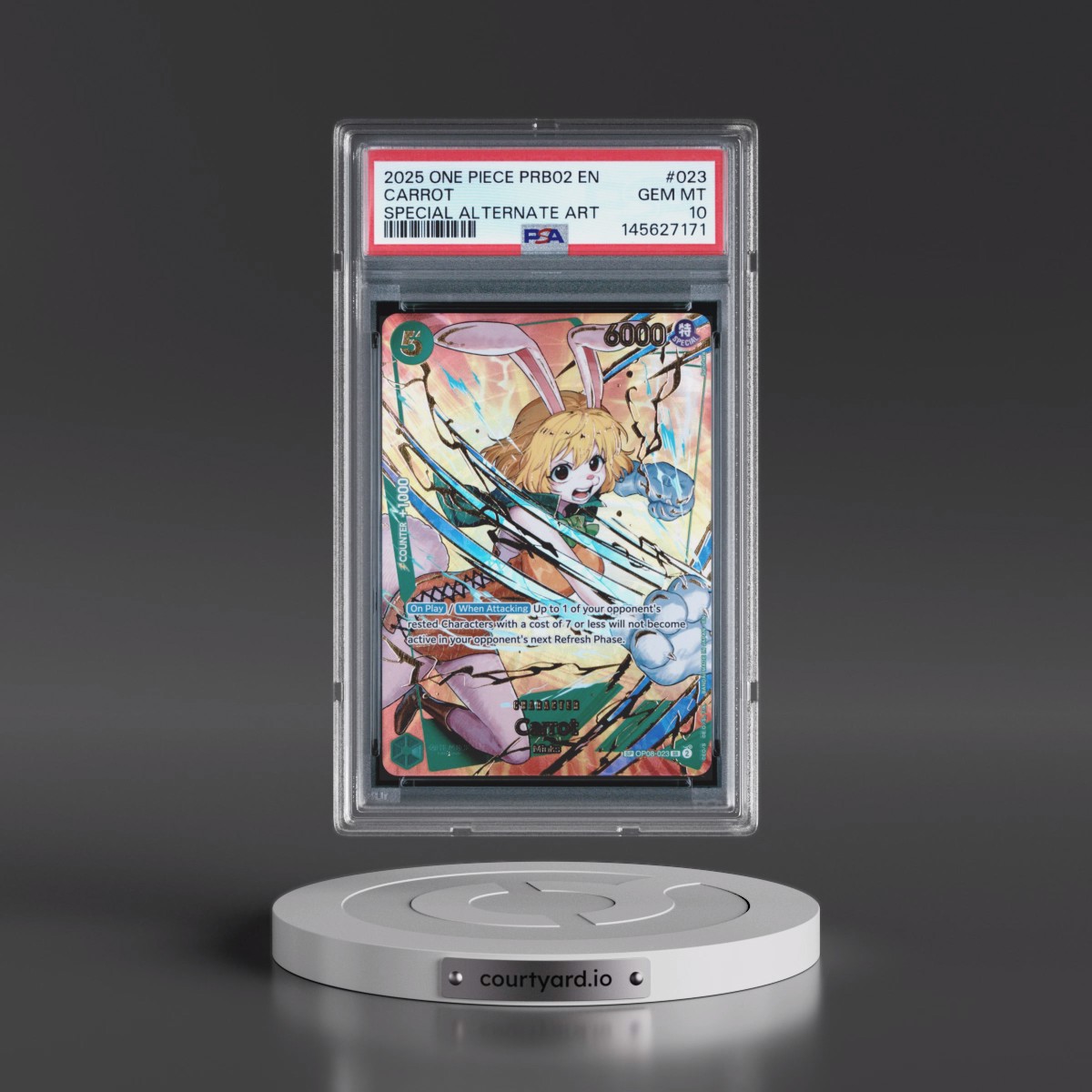 2025 One Piece PRB02-Premium Booster -One Piece Card the Best- Vol.2 #023 Carrot - Special Alternate Art (PSA 10 GEM MINT)
