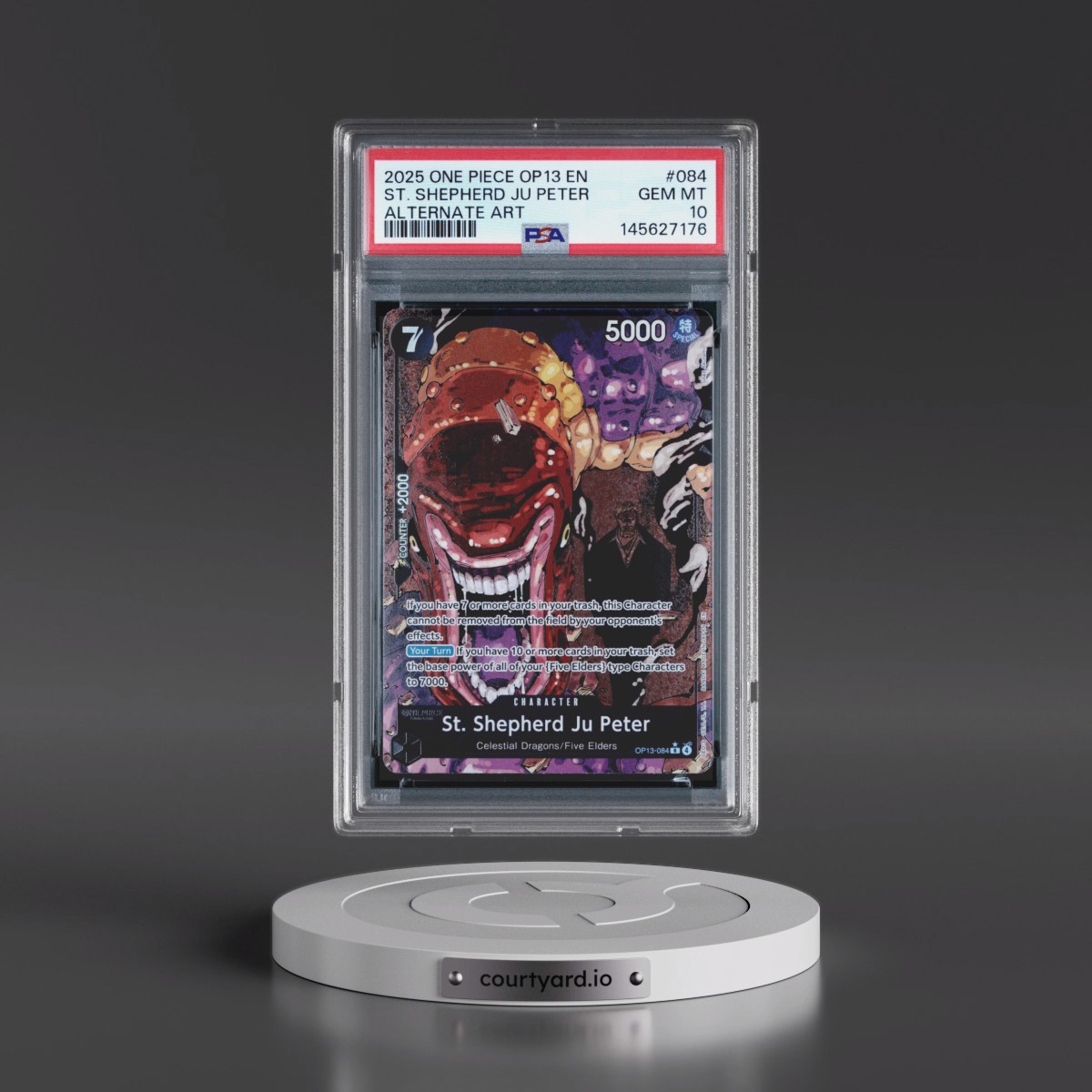 2025 One Piece OP13-Carrying on His Will #084 St. Shepherd JU Peter - Alternate Art (PSA 10 GEM MINT)