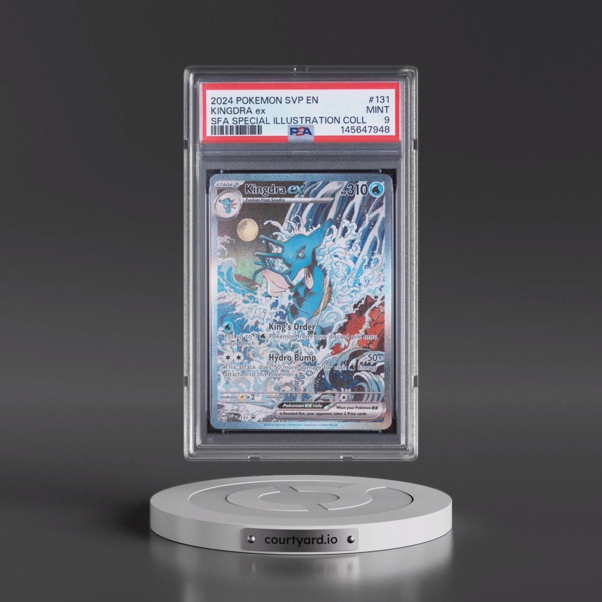 2024 Pokémon Svp EN-SV Black Star Promo #131 Kingdra EX - Holo Shrouded Fable Special Illustration Collection (PSA 9 MINT)