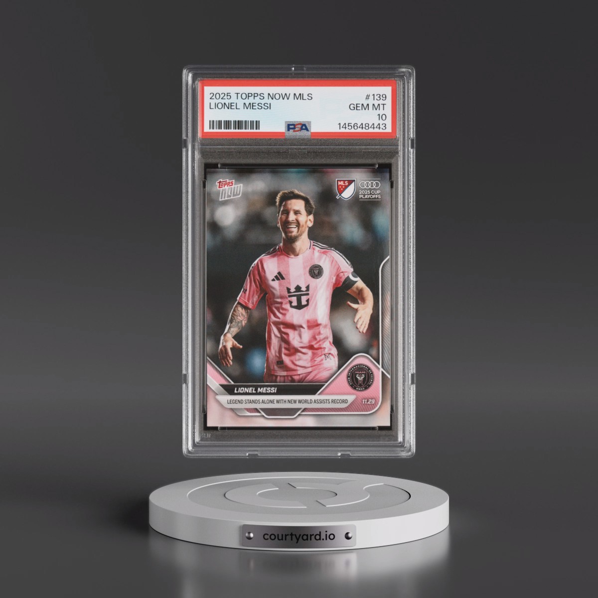 2025 Topps Now MLS #139 Lionel Messi (PSA 10 GEM MINT)